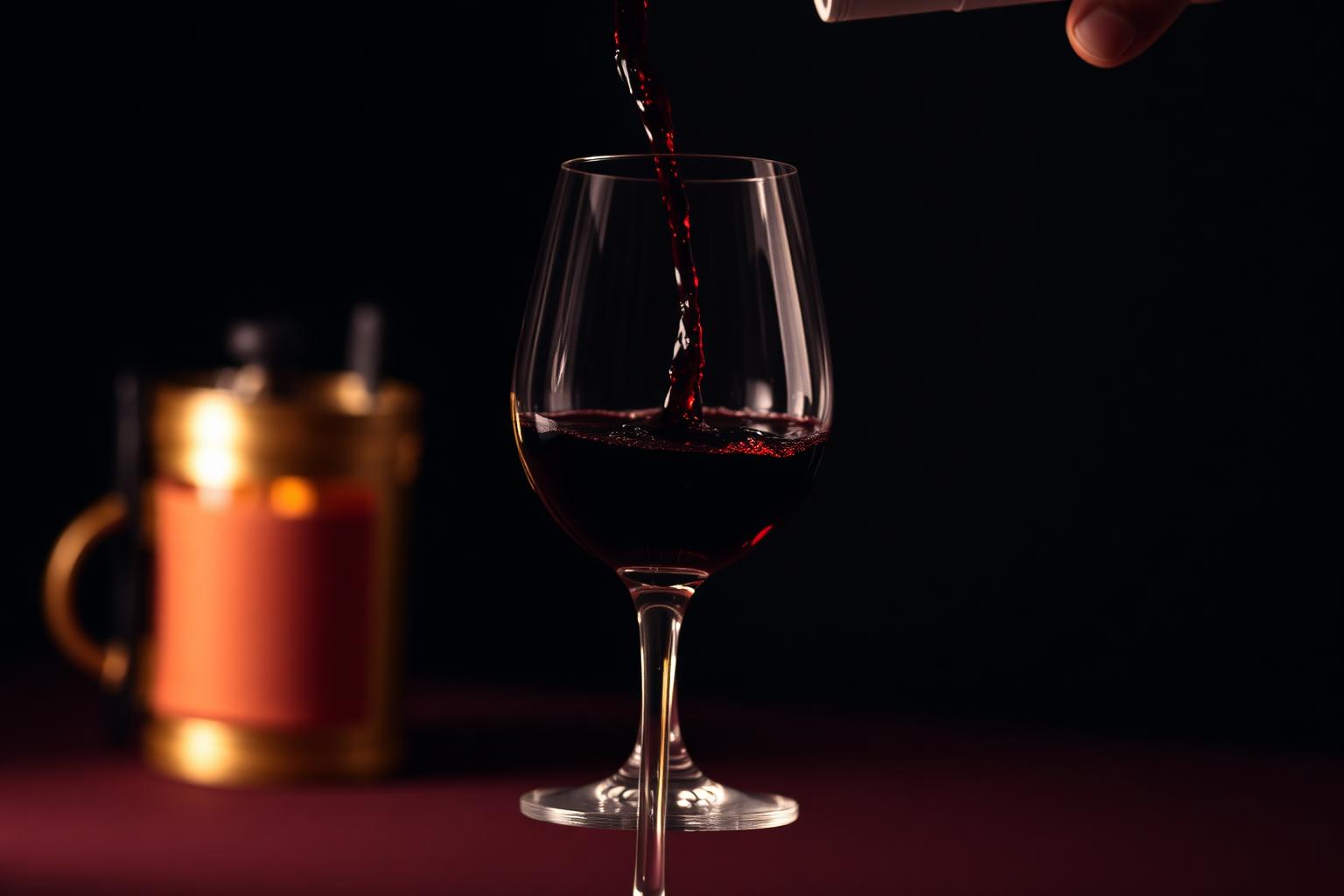Taça de vinho tinto